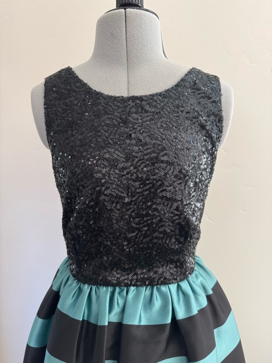 Anthropologie Leifsdottir sequin blue & black stripe dress - Picture 3 of 8